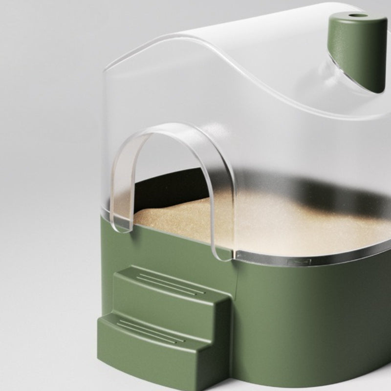 Hamster Bathroom Golden Syrian Litter Box Bathtub Peeer Sandpit Dual-purpose Detachable Spacious Easy-to-clean Splash-proof Transparent Scratch-resistant Pet Room Hamster Bathroom Attachment Hamster Bathroom Corner